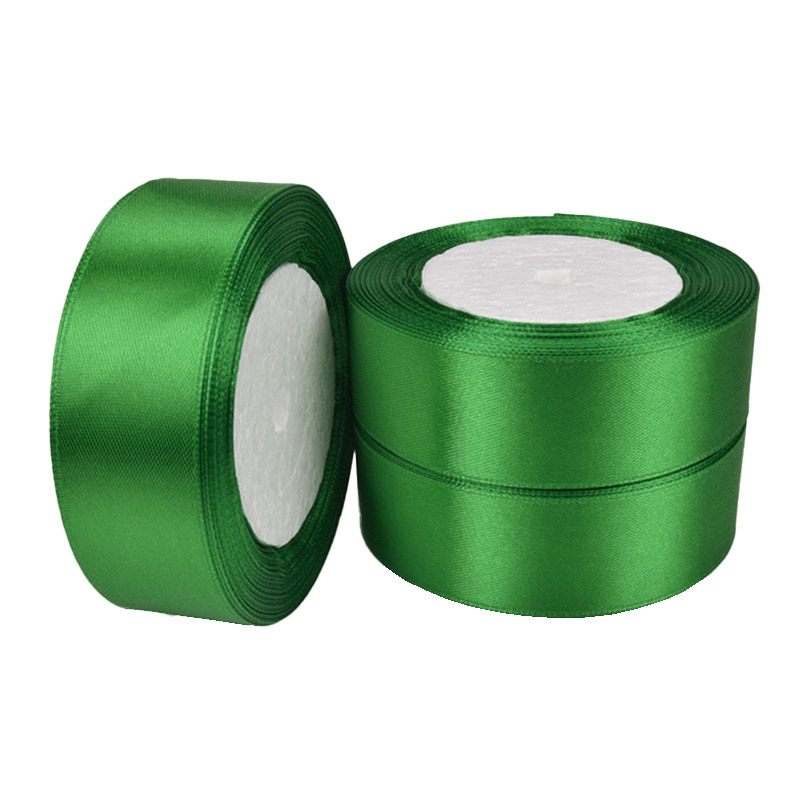 Атласная лента, 30 мм, Зеленая (LEN-061083)