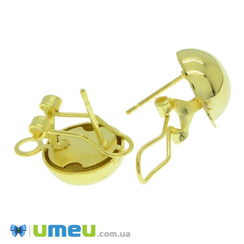 Пусеты с защелкой, Золото, 17х12х18 мм (OSN-037937)