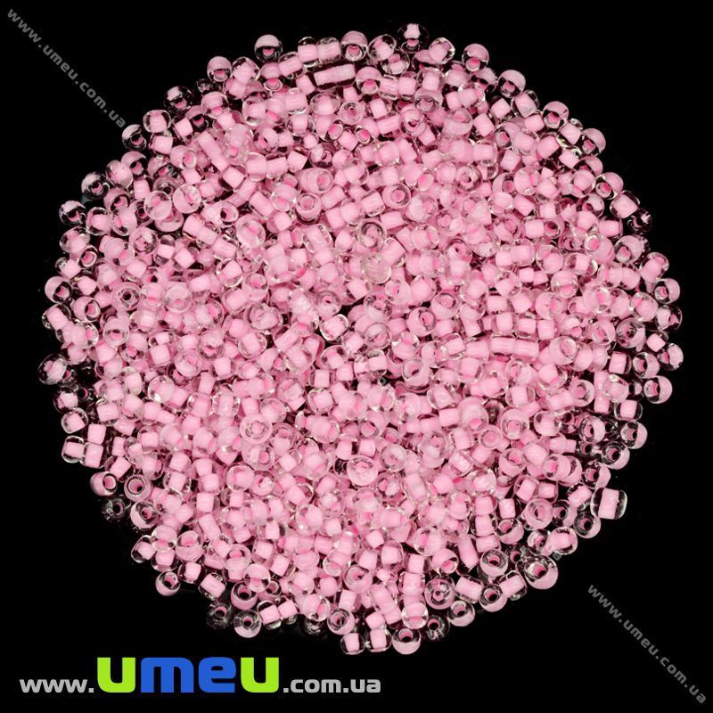 Бисер китайский средний, 8/0, Светло-розовый прокрашенный, 3 мм (BIS-009057)
