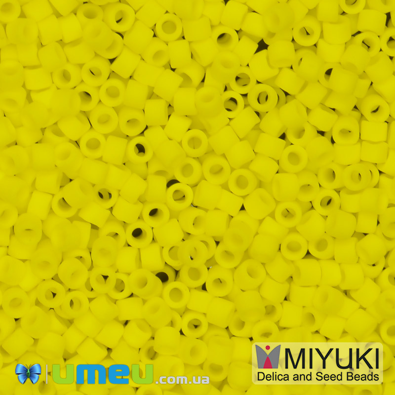 Бісер японський Miyuki Delica 11/0 DB751, Жовтий матовий (BIS-045315)
