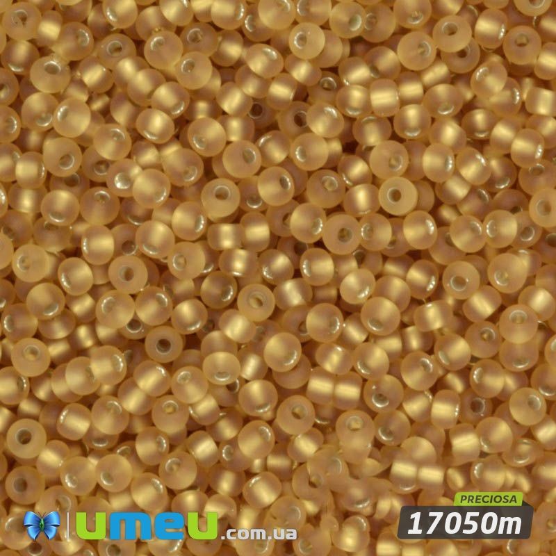 Бісер чеський №311m/17050m, Золото світле, Блискучий матовий, 10/0 (BIS-018332)