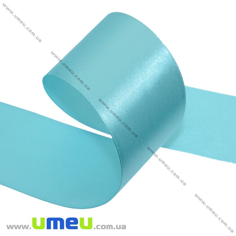 Атласна стрічка, 50 мм, Блакитна (LEN-009755)