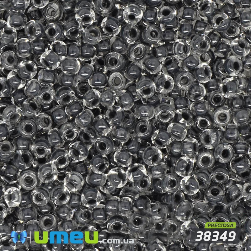 Бісер чеський №617 / 38349, Сірий темний, Прокрашенний, 10/0 (BIS-004743)