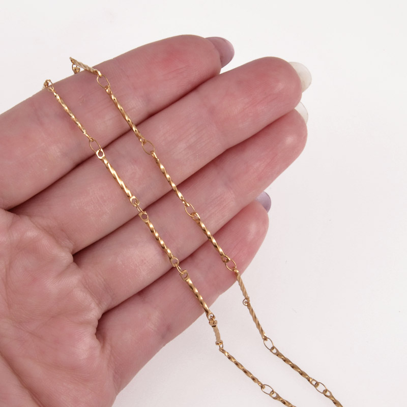 Ланцюг із нержавіючої сталі, 2 мм, Покриття 18 kt (ZEP-055332)