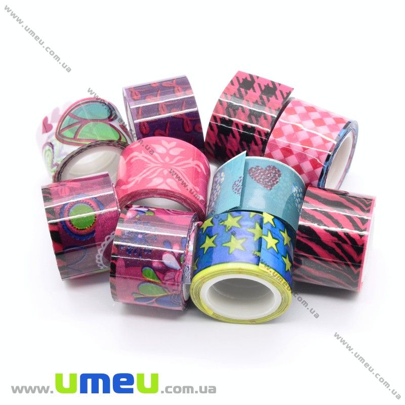 Декоративний скотч, Мікс, 12 мм (DIF-018140)