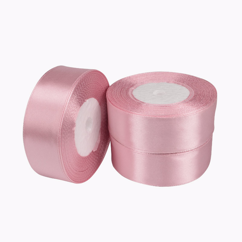 Атласна стрічка, 25 мм, Пудрова (LEN-053439)