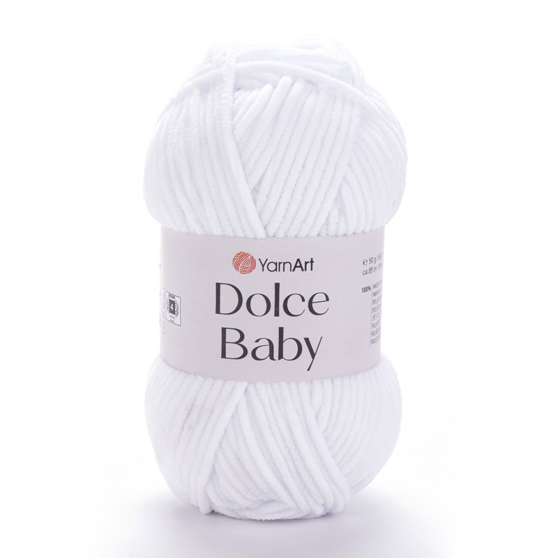 Пряжа YarnArt Dolce Baby 50 г, 85 м, Біла 741 (YAR-061630)