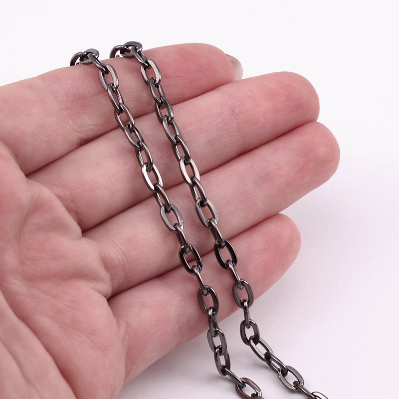 Ланцюг, Чорний, 6,5х4 мм (ZEP-056052)