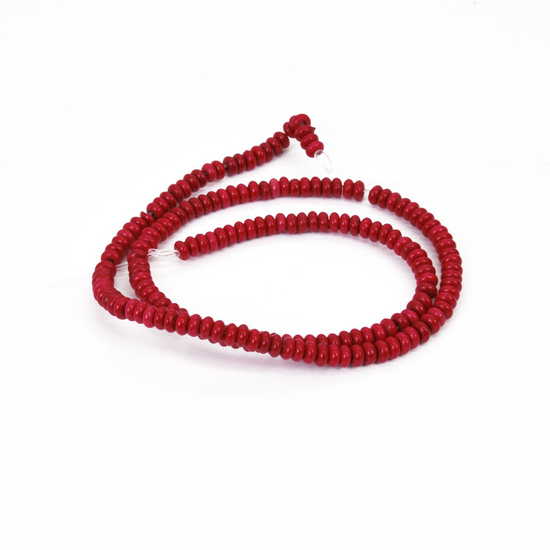 Бусины Бирюза окрашенная, Синт. камень, 4,5х2 мм, Круглые плоские (BUS-057524)