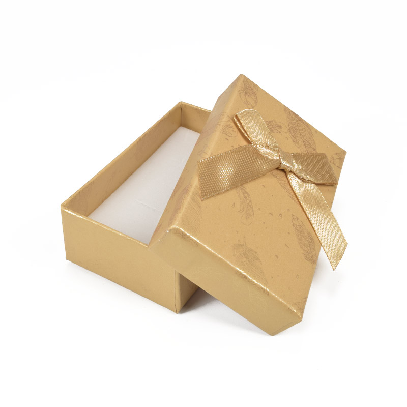 Подарункова коробочка Прямокутна з малюнком, 8х5х2,5 см, Бежева (UPK-056829)