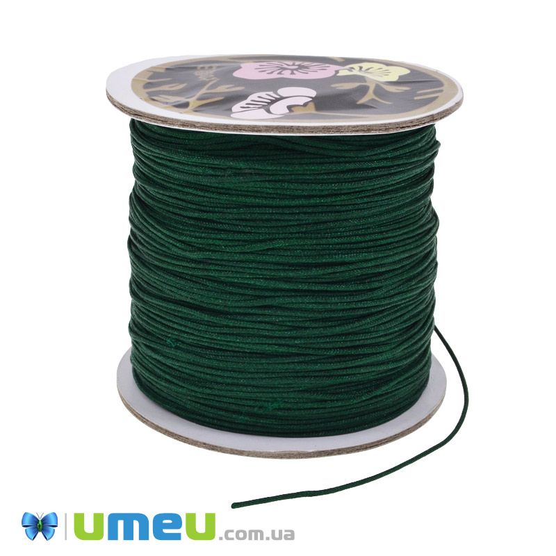 Нейлоновий шнур (для браслетів Шамбала), 0,8 мм, Смарагдовий (LEN-047086)