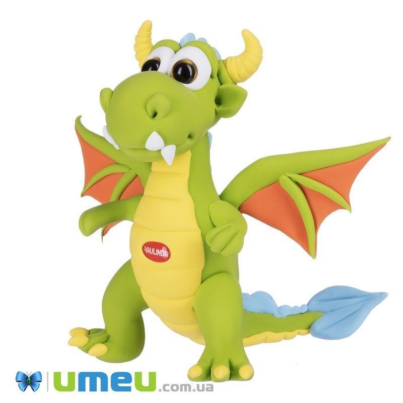 Маса для ліплення Paulinda Super Dough Cool Dragon Дракон зелений (DIF-043552)