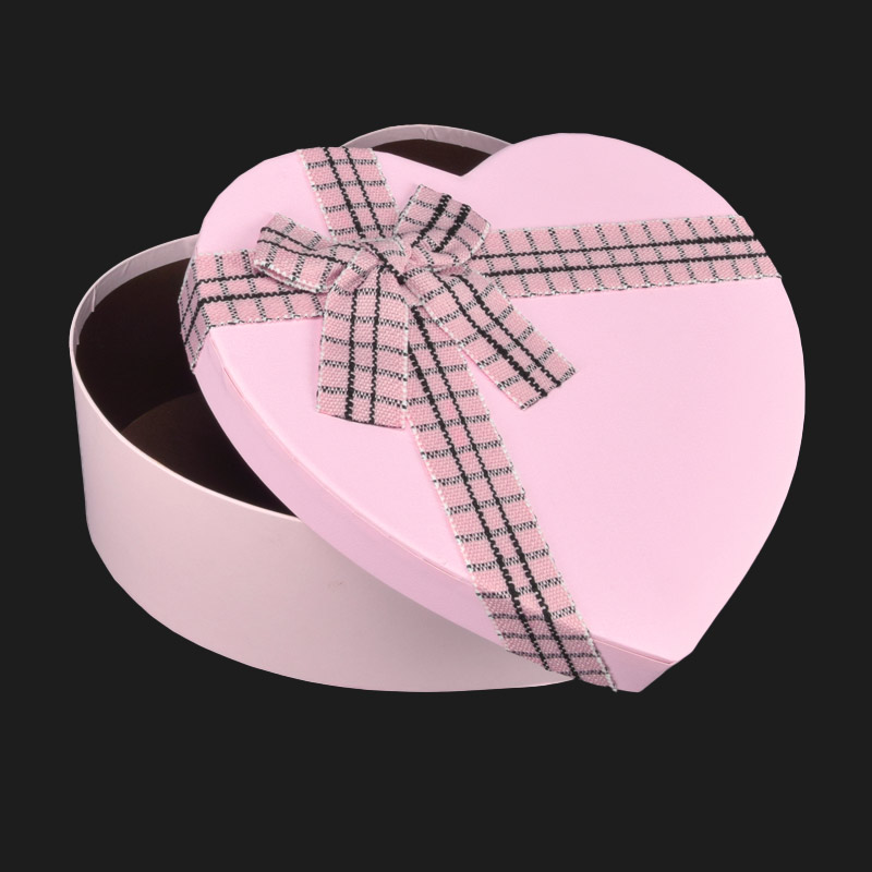 Подарочная коробка Сердце, 21,5х19,5х9 см, Розовая (UPK-060626)