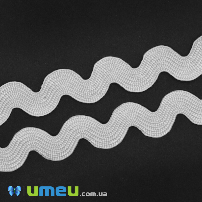 Тесьма вьюнок,10 мм, Белая (LEN-042257)