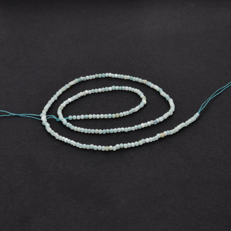 Намистини Амазоніт, Натур. камінь, 2 мм, Круглі грановані (BUS-058205)