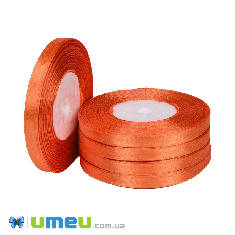Атласна стрічка, 6 мм, Помаранчева (LEN-050982)