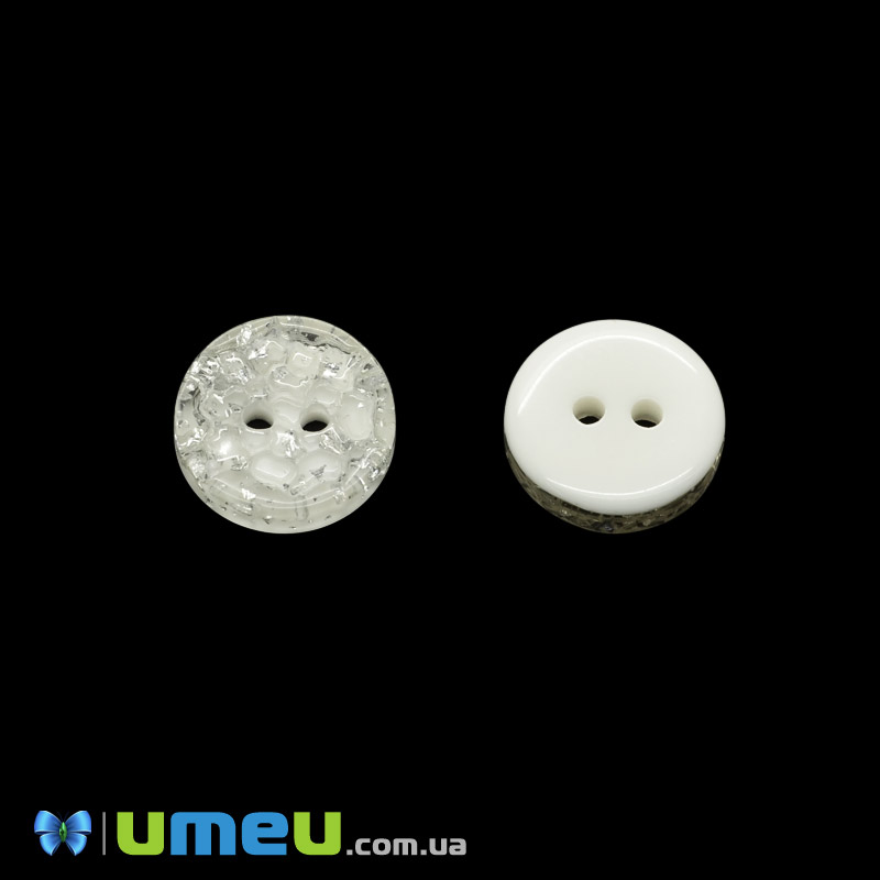 Пуговица пластиковая Круглая, 15 мм, Кремовая (PUG-046628)