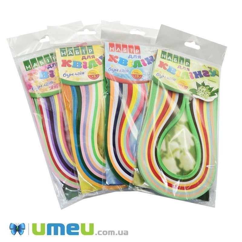 Набір паперу для квілінгу 5 мм, 9 кольорів, 270 смужок (DIF-044405)