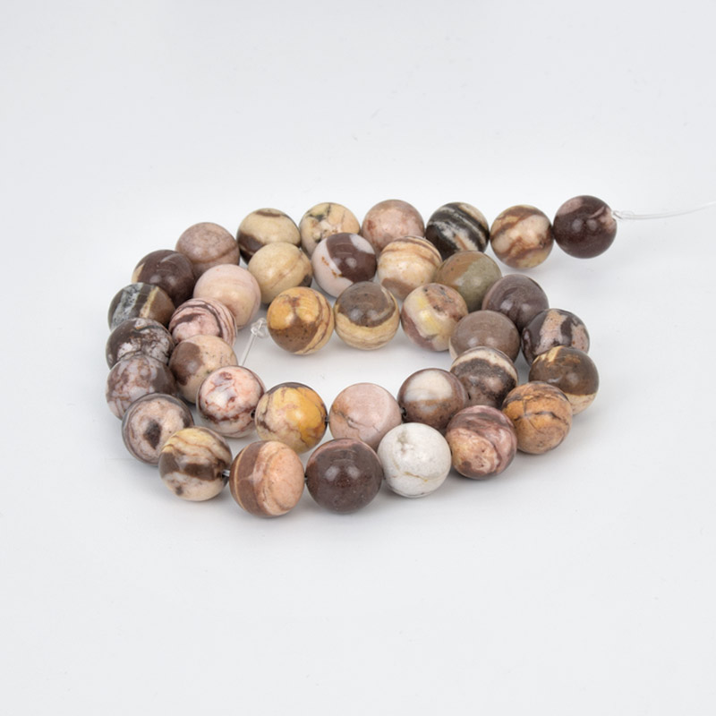 Намистини Яшма зебра, Натур. камінь, 10,5 мм, Круглі (BUS-058004)