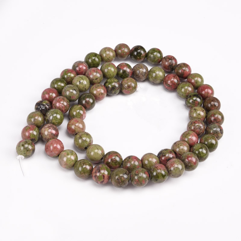 Намистини Унакит, Натур. камінь, 6,5 мм, Круглі (BUS-051724)