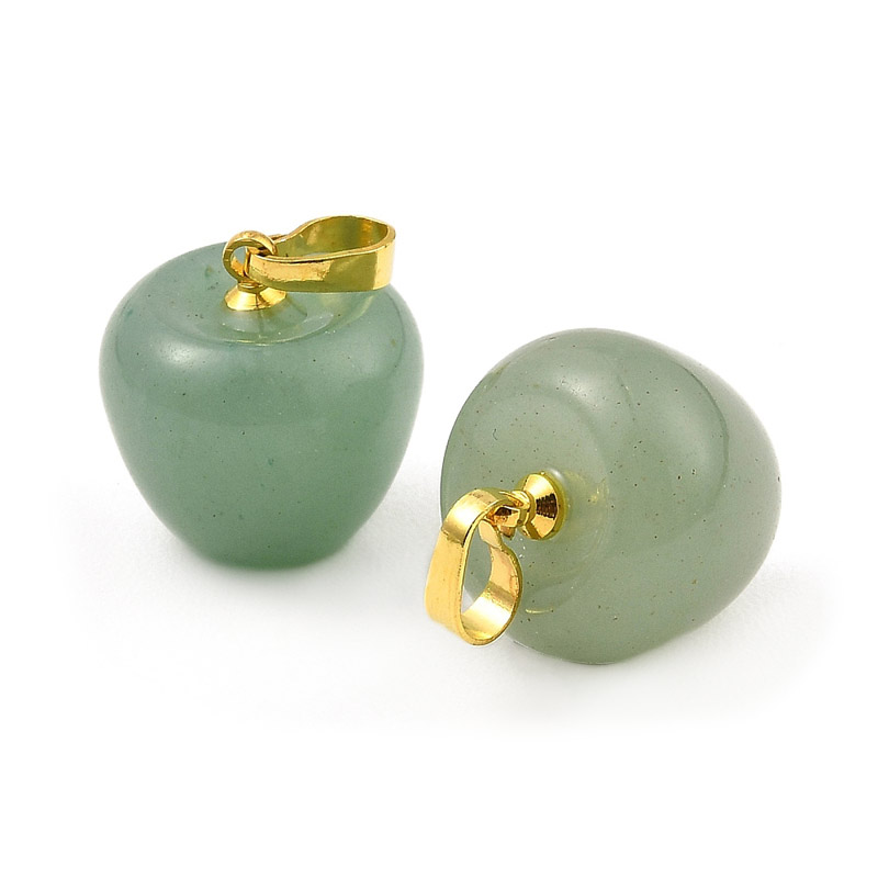 Підвіска Яблуко, Натур. камінь Авантюрин, 14,5х14 мм (POD-058580)