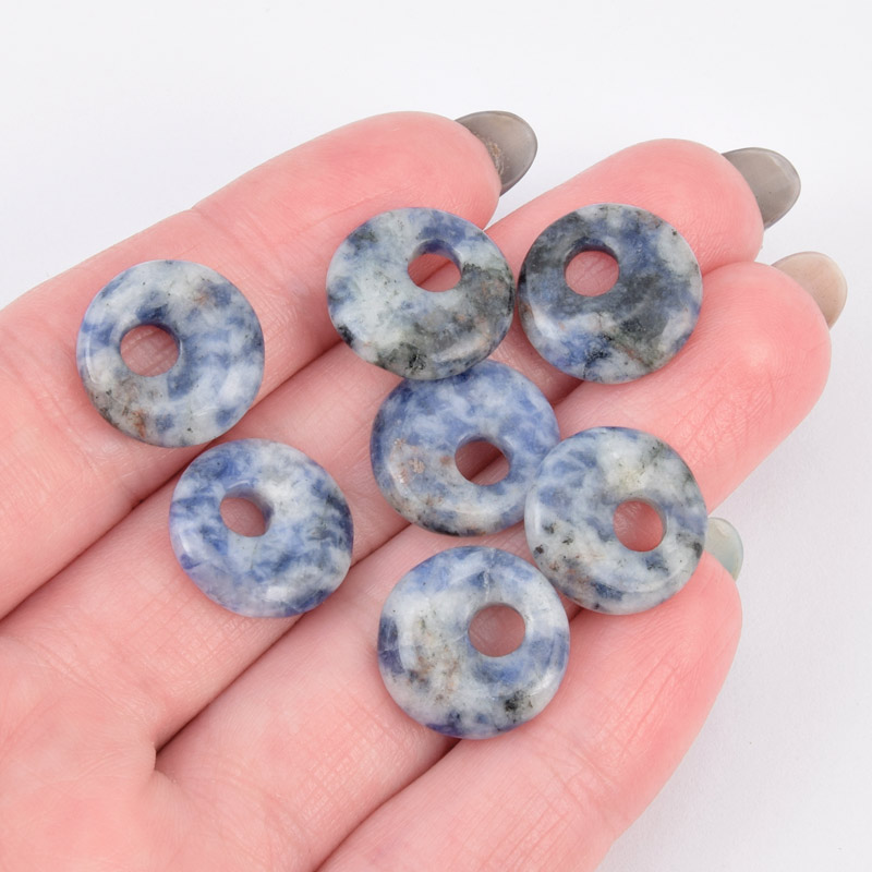 Підвіска Кругла, Натур. камінь Содаліт, 14 мм (POD-057971)