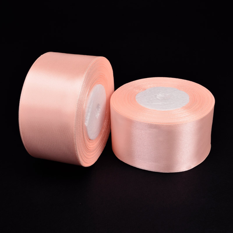 Атласная лента, 40 мм, Персиковая (LEN-053406)