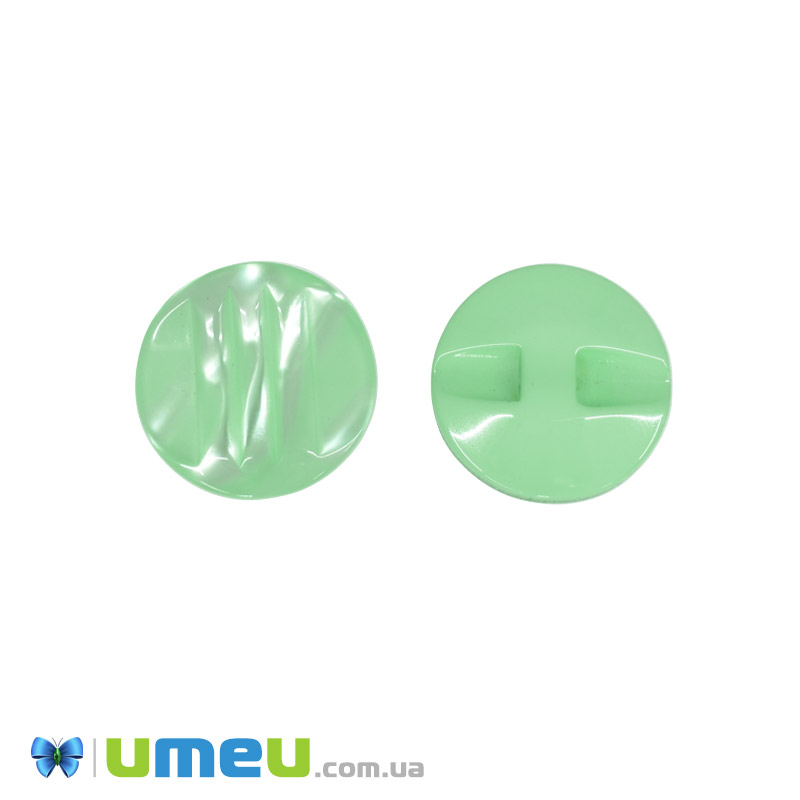 Гудзик пластиковий на півніжці тонований Круглий, 21 мм, М'ятний (PUG-046240)