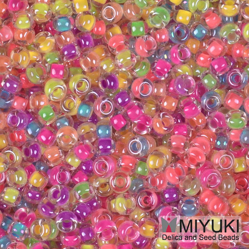 Бісер японський Miyuki круглий RR 11/0 №MIX123, Мікс рожевий (BIS-051192)
