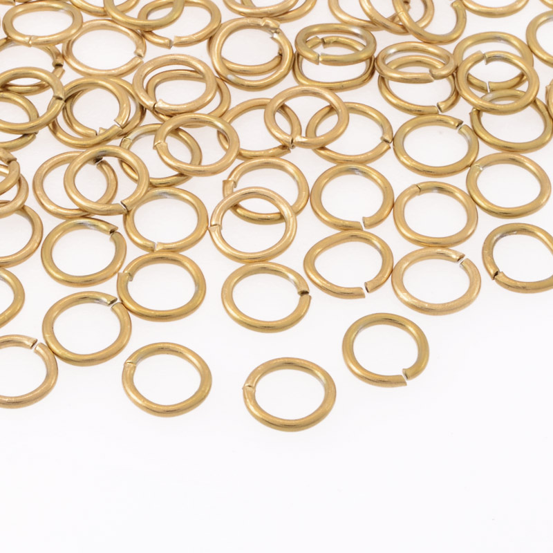 Колечки из нерж. стали, 7 мм, 1 мм, Золото (STL-055849)