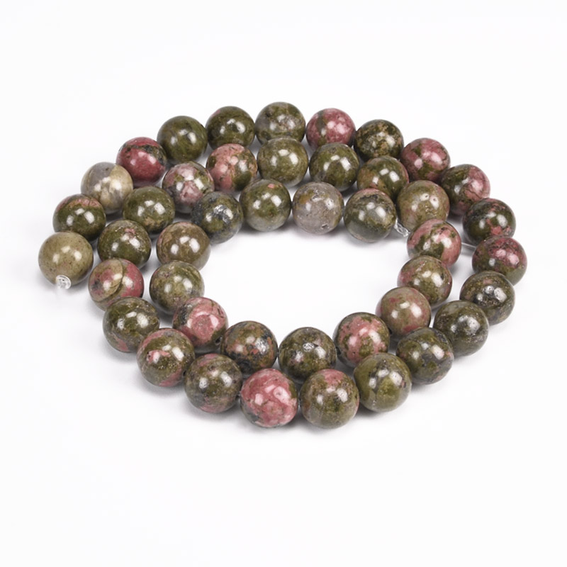 Намистини Унакит, Натур. камінь, 8,5 мм, Круглі (BUS-051680)
