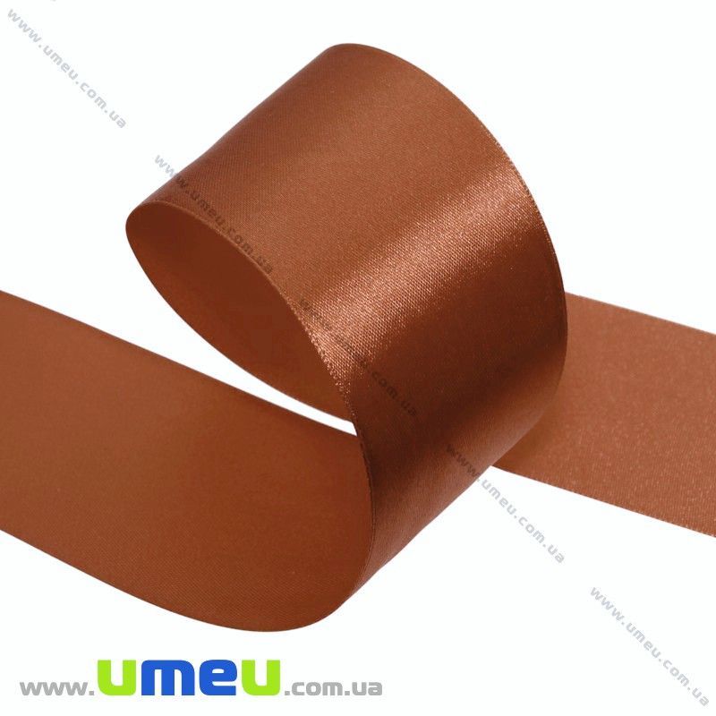 Атласная лента, 50 мм, Кирпичная (LEN-027590)