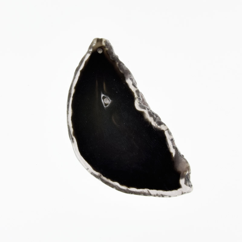 Срез Агата, Черный, 75х38 мм (POD-032530)