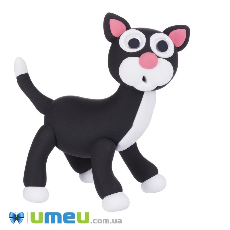 Масса для лепки Paulinda Super Dough Fun4one Кот (подвижные глаза) (DIF-043540)