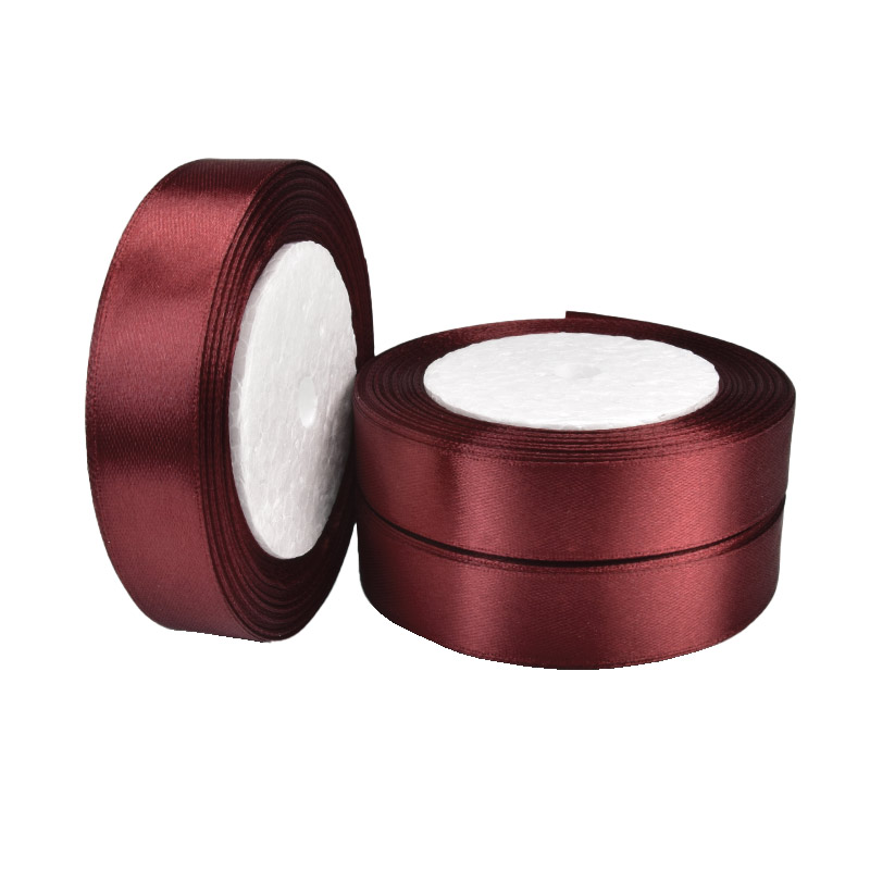 Атласна стрічка, 20 мм, Бордова (LEN-060329)