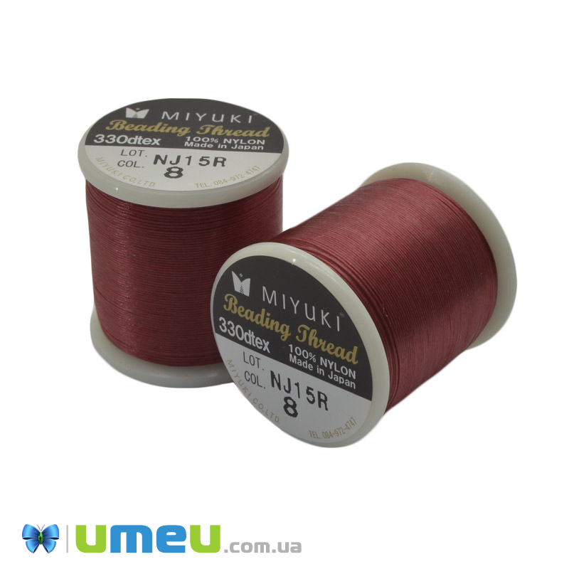 Нить для бисера Miyuki 08, Красная, 50 м (MUL-045284)