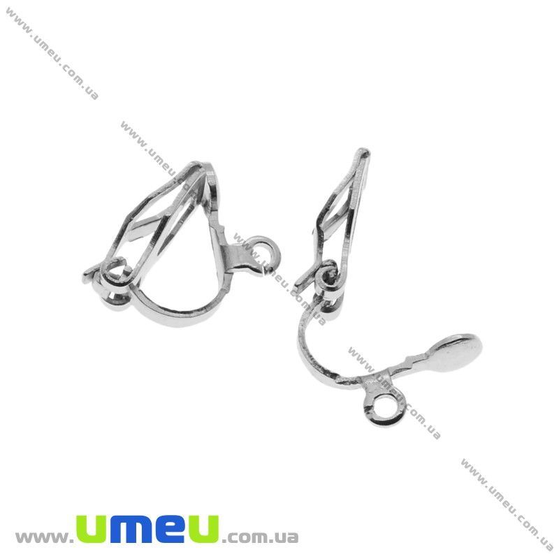 Кліпси, Темне срібло, 12х10 мм (OSN-025591)
