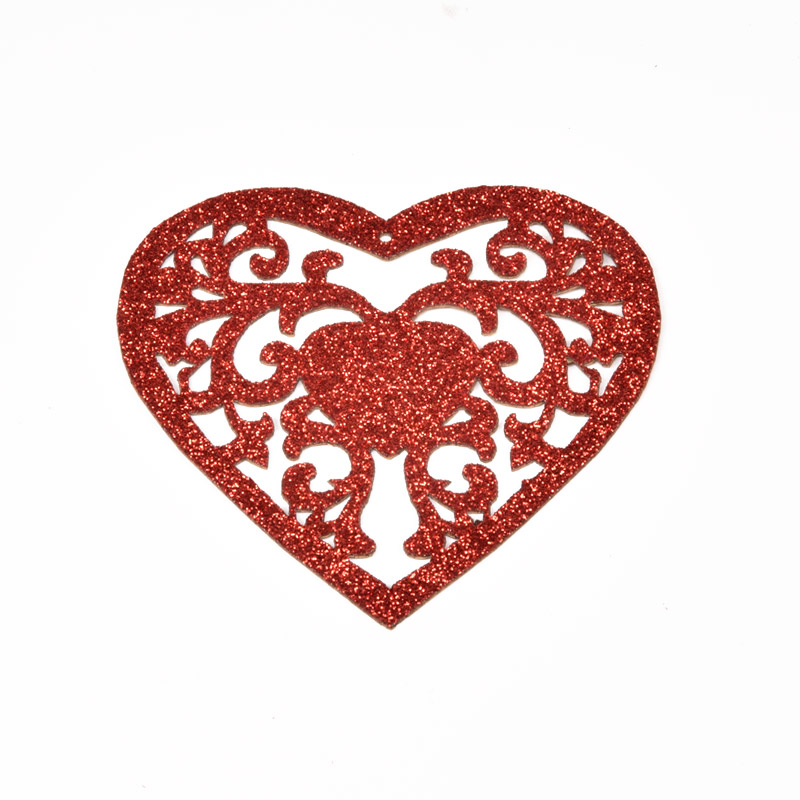 Декоративний виріб з клейового фоамірану Серце, 7,5х7 см, Червоне (FOM-057014)