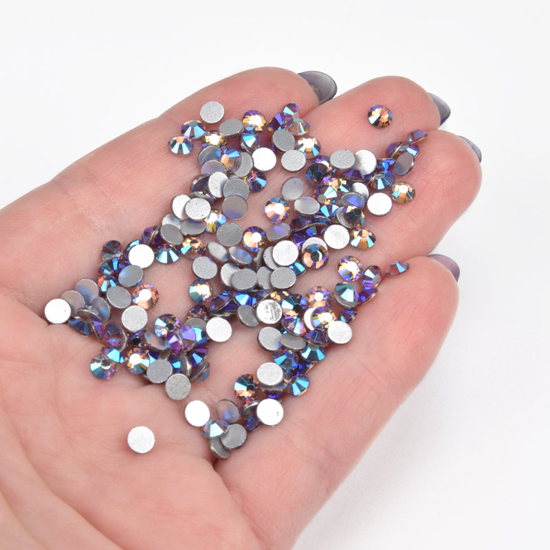 Стрази плоскі SS16 (3,8 мм), Бузкові AB (STR-061346)