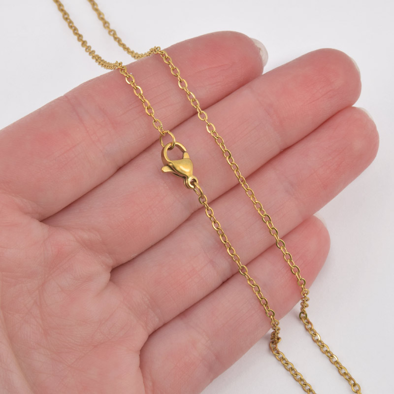 Основа на шею из нерж. ст., Золото, 1,8 мм, 60 см (STL-005041)