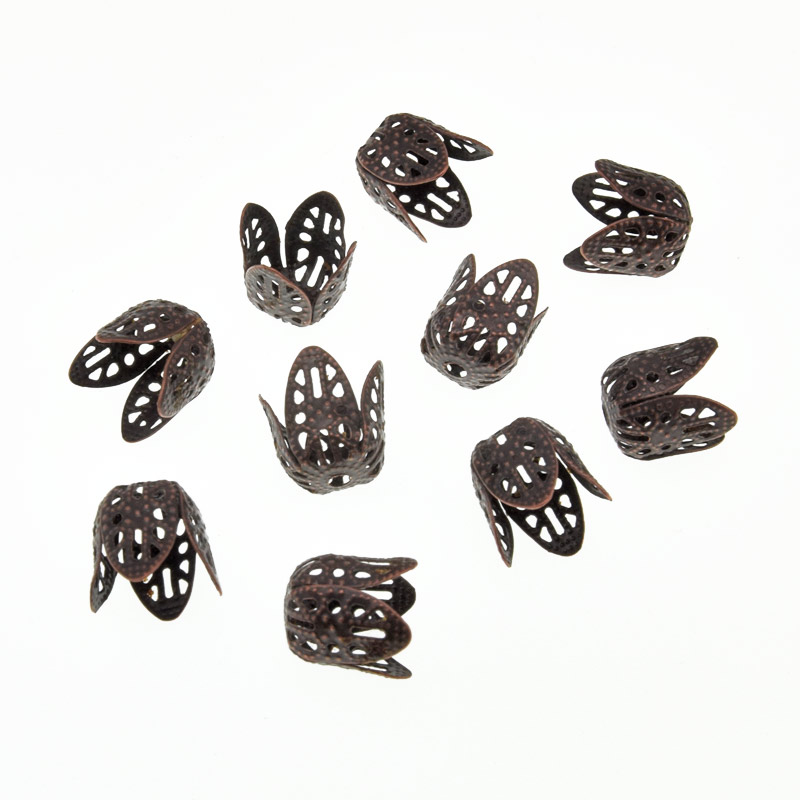 Ковпачки металеві ажурні, 11х10 мм, Мідь (OBN-011113)