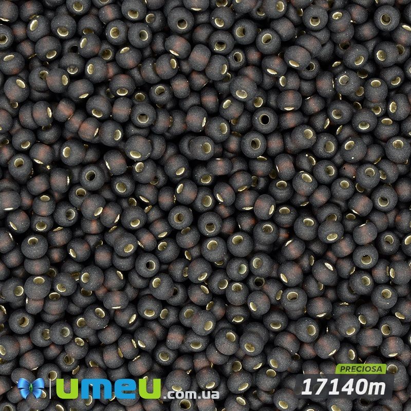 Бісер чеський №315m/17140m, Коричневий темний, Блискучий матовий, 10/0 (BIS-043870)