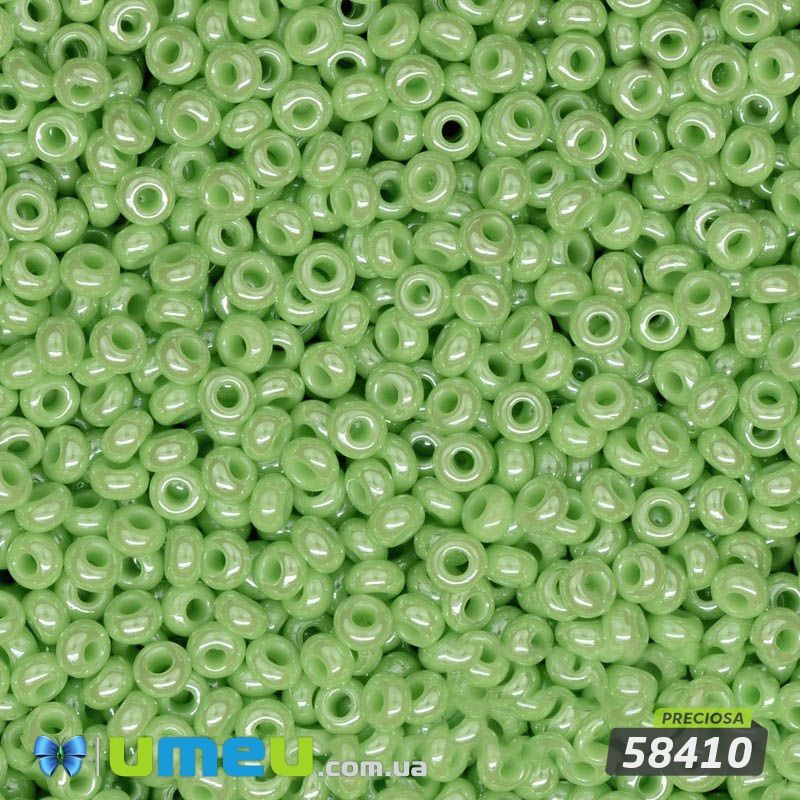 Бісер чеський №590 / 58410, Салатовий світлий, Перламутровий, 10/0 (BIS-005701)