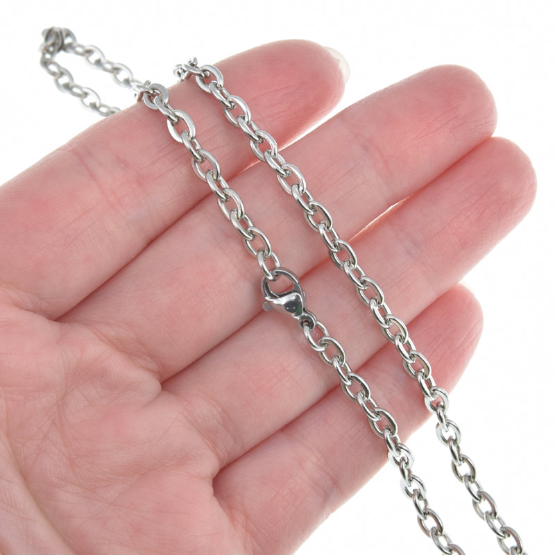 Основа на шею из нерж. ст., Темное серебро, 4 мм, 70 см (STL-049595)