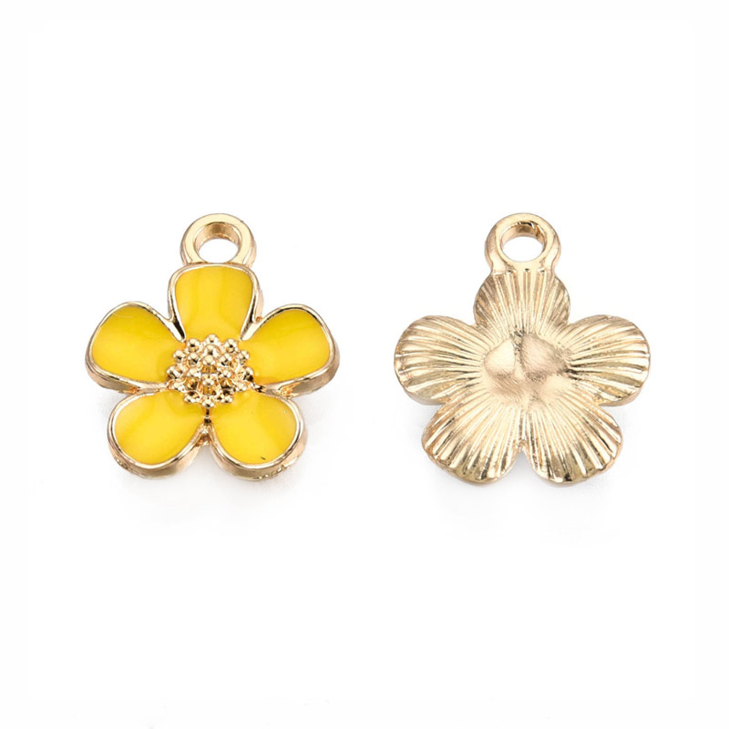 Підвіска метал. Квітка жовта, 16х13 мм, Золото (POD-053833)