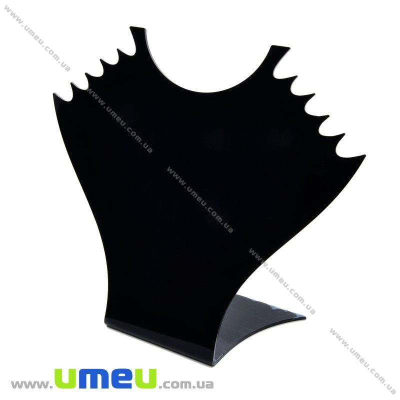 Підставка під кольє пластикова, 16,5х15,5 см, Чорна (UPK-014602)