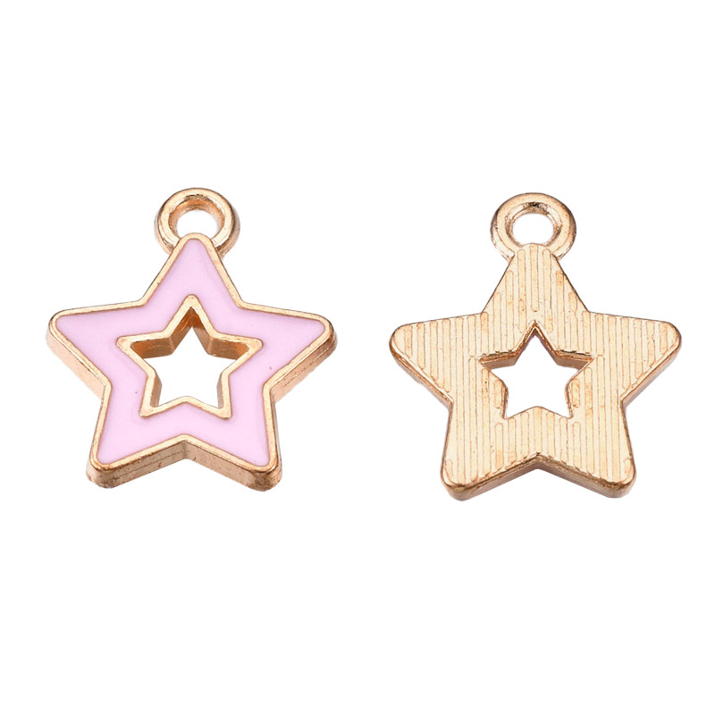 Підвіска метал. Зірка рожева, 16х14 мм, Золото (POD-053715)