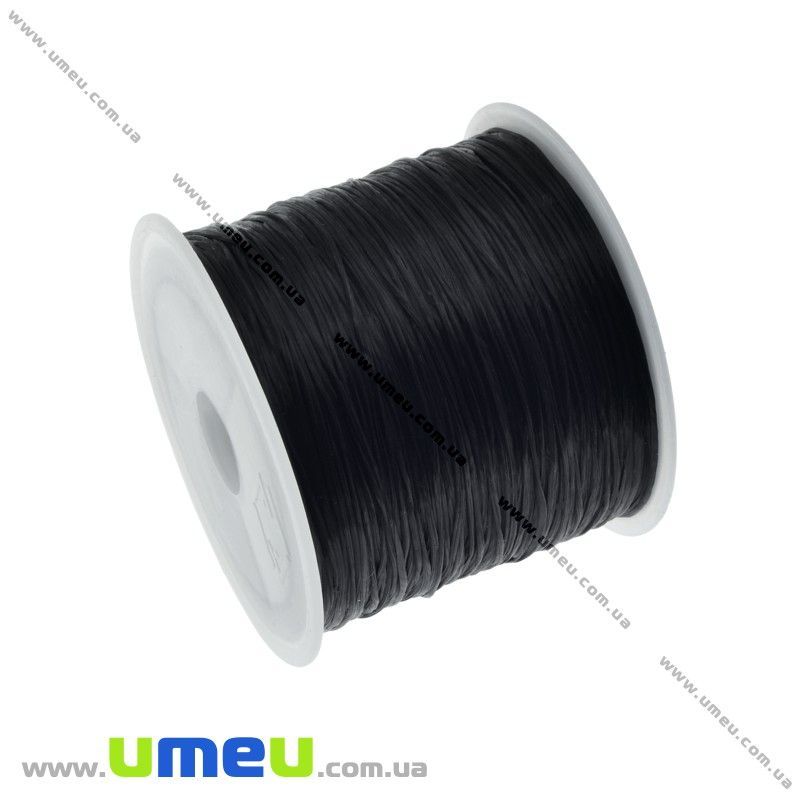 Волосінь еластична волокниста, 0,6 мм, Чорна (LES-012736)