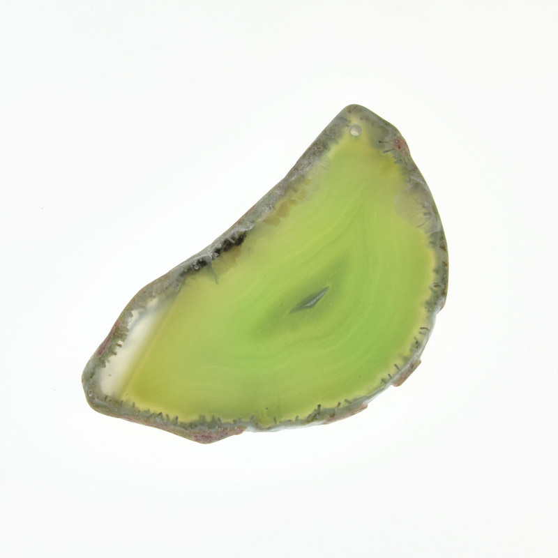 Срез Агата, Зеленый, 74х41 мм (POD-011978)