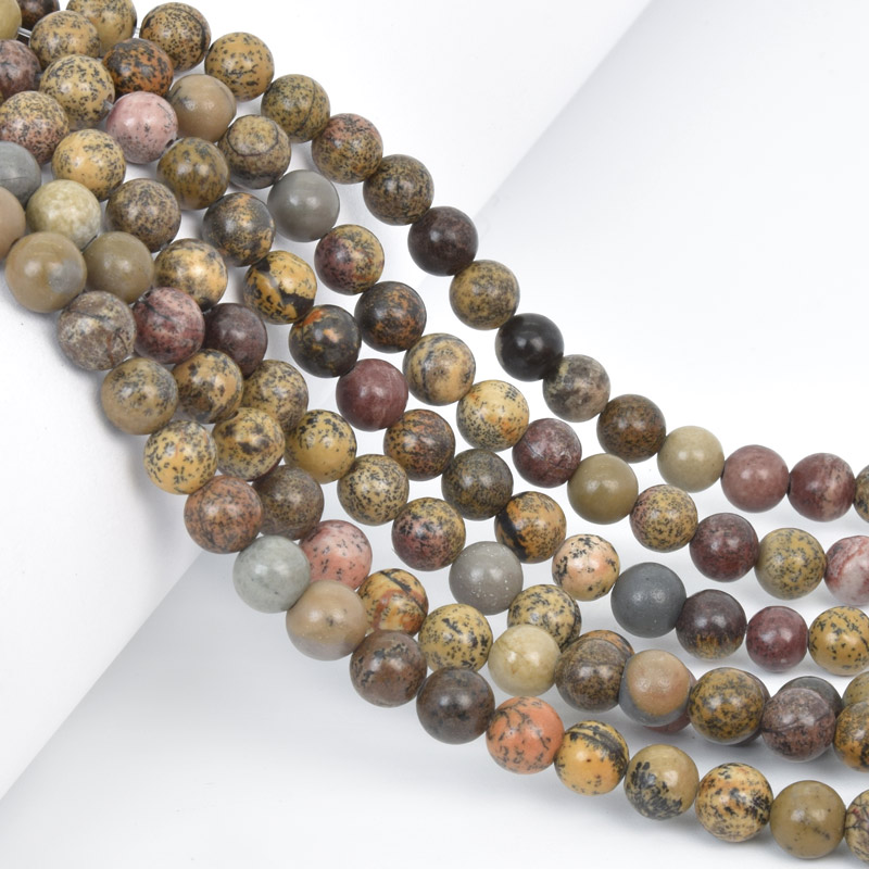 Намистини Яшма Чохуа, Натур. камінь, 6,5 мм, Круглі (BUS-058030)